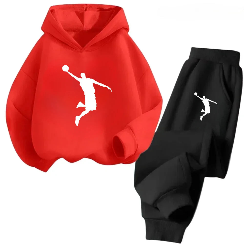 Kids’ Long-Sleeve Casual Winter Tracksuits with Sporty Design childrensterritory