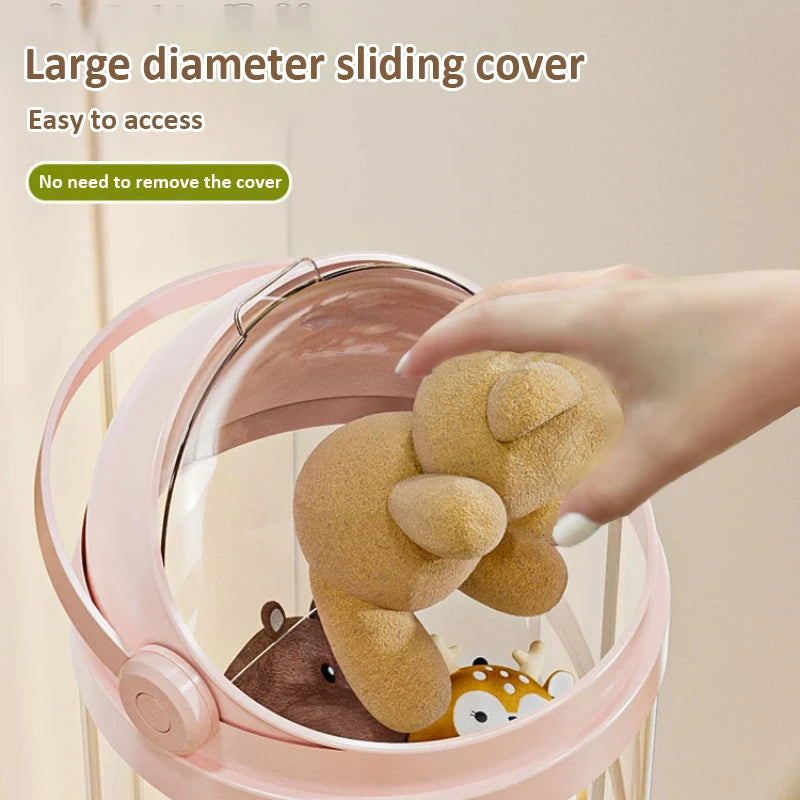 Transparent Plastic Plush Toy Storage Box childrensterritory