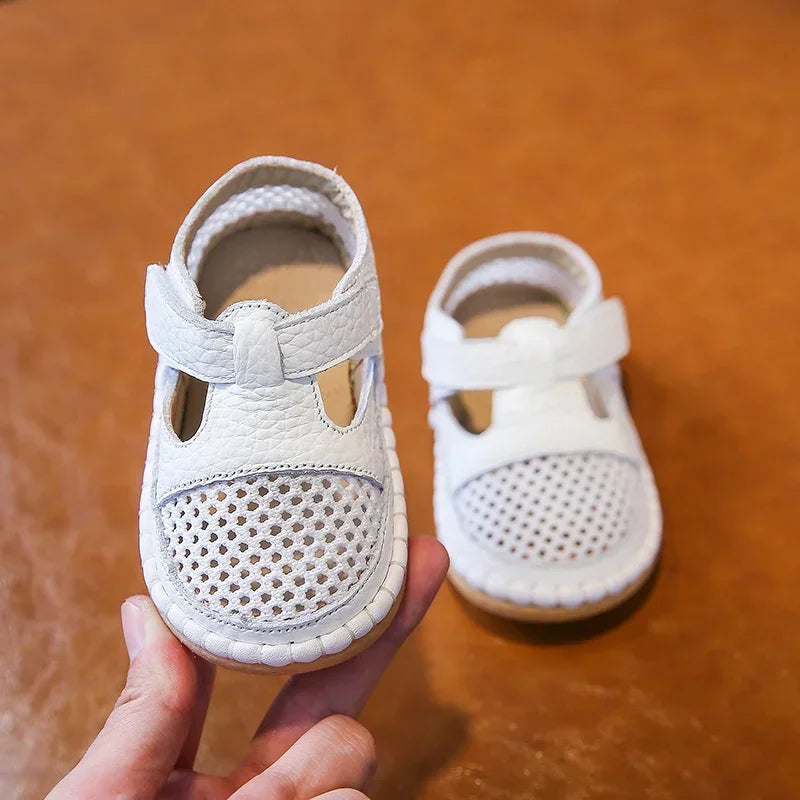 Anti-collision Baby Girls Boys Soft Bottom Leather Shoes childrensterritory