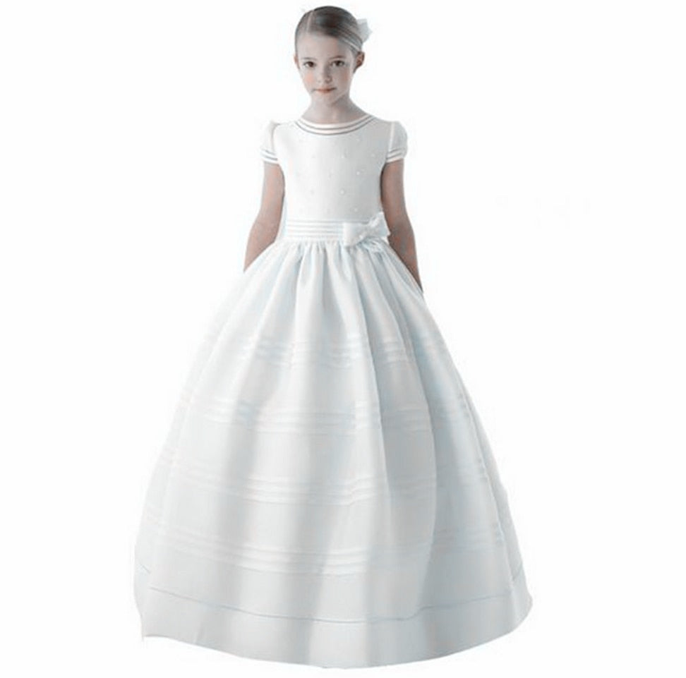 Sleeveless Holy Princess Flower Girl Dresses for First Communion childrensterritory
