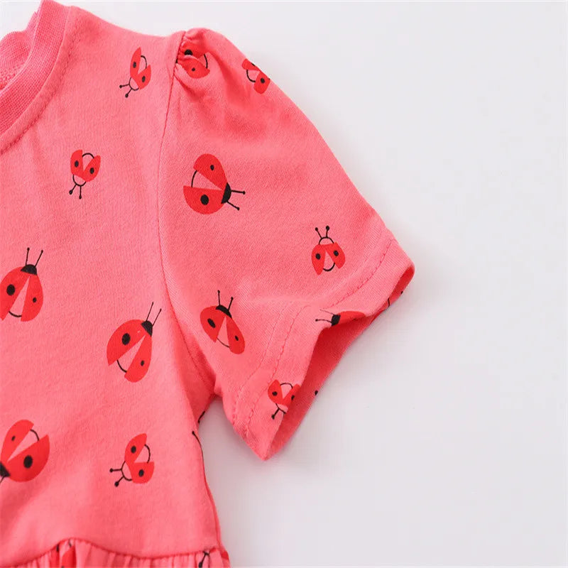 Kids A-LINE One-piece Printed Summer Dresses for Girls