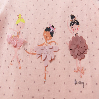 Girls Cartoon Print Summer Clothing Set childrensterritory