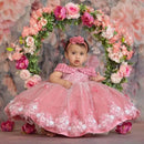 Butterfly Flowers Design Puffy Tulle Wedding Birthday Party Gowns childrensterritory