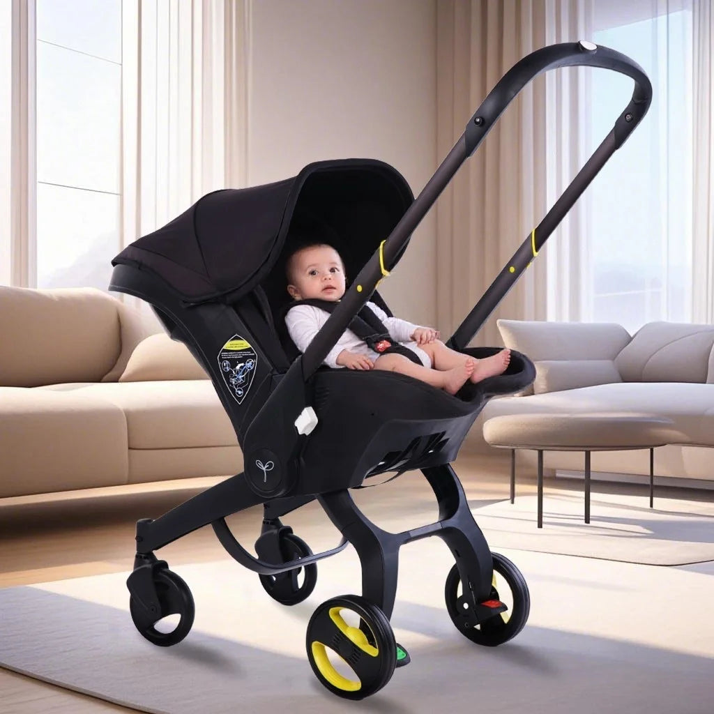 Lightweight and Foldable 4-in-1 Baby Stroller, Car Seat Compatible childrensterritory