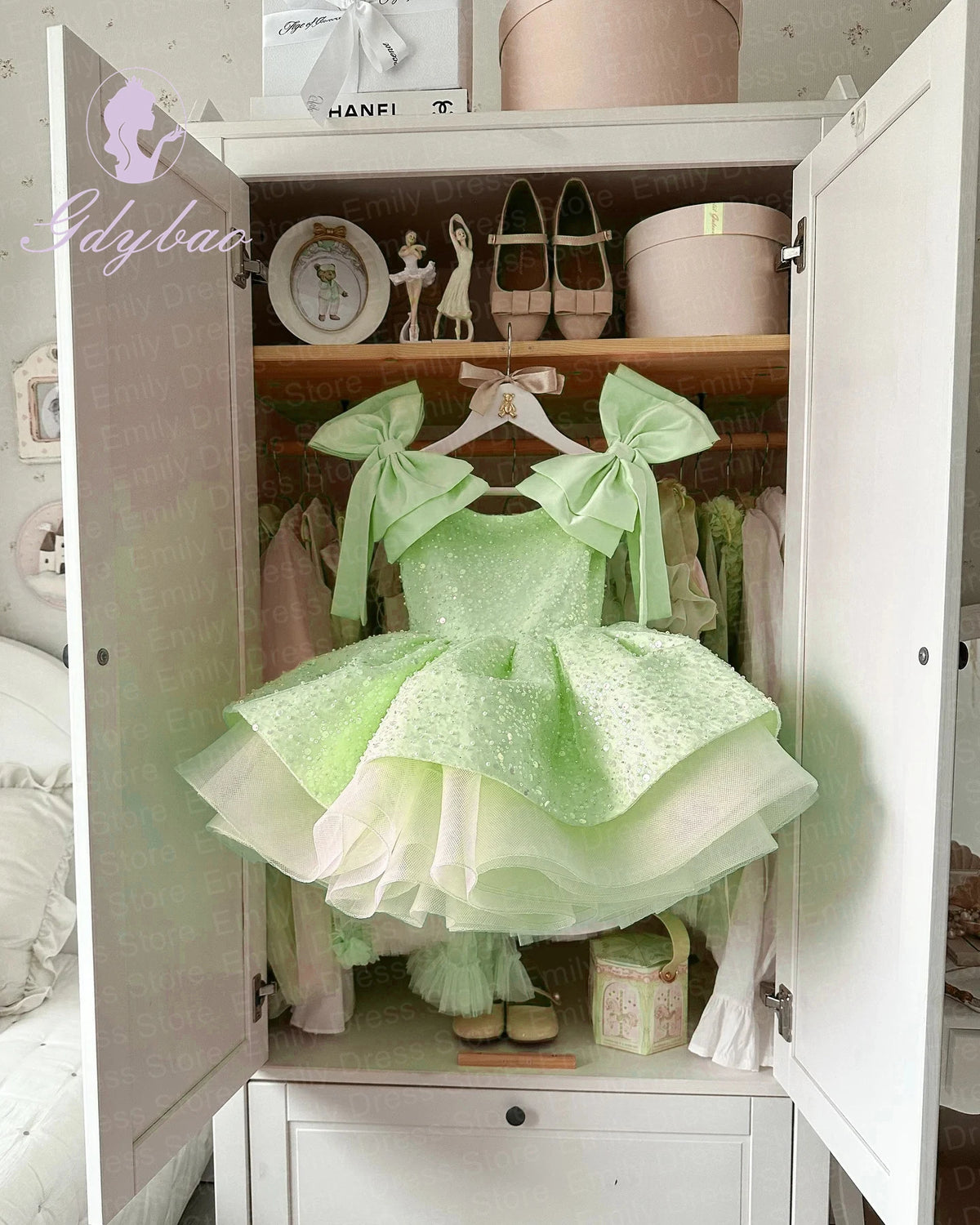 Sleeveless Bow Design Fluffy Girls&