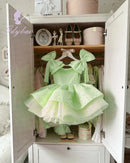 Sleeveless Bow Design Fluffy Girls' Birthday Party Dresses childrensterritory