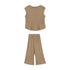 Kids Girls Summertime Sleeveless T-Shirt + Trousers Casual Outfit Set childrensterritory