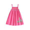 Cartoon Rabbits Embroidery Little Girls Corduroy Dress