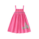 Cartoon Rabbits Embroidery Little Girls Corduroy Dress