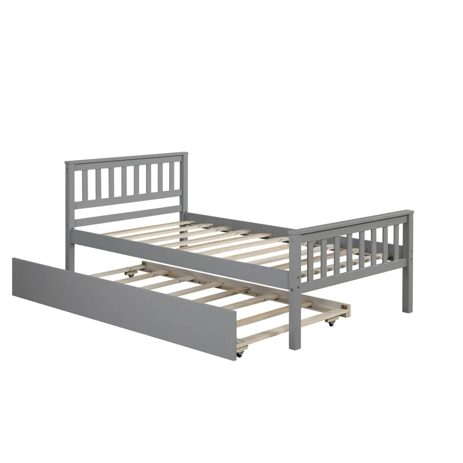 Twin Bed Frame with Headboard and Footboard childrensterritory