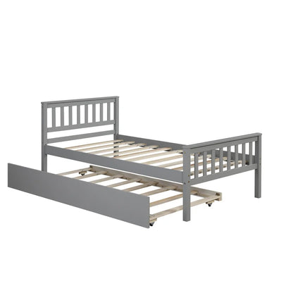 Twin Bed Frame with Headboard and Footboard childrensterritory