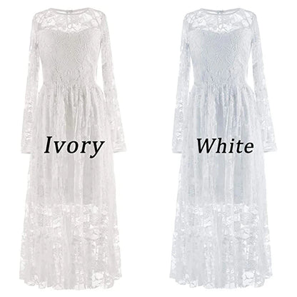 Kids Girls Lace Design Wedding Party Dresses childrensterritory
