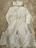 3pcs Pearly Crown Personalised Name Onesie for Newborn Babies childrensterritory