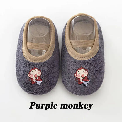 Cartoon Design Floor Shoes with Rubber Sole for Baby childrensterritory