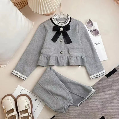 Girls’ Long-Sleeved Stylish Outfit Sets childrensterritory
