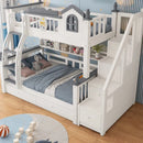 Modren Design High Small Double BunkBed with Storage childrensterritory