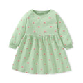 Round Neck Printed Casual Dresses For Girls childrensterritory