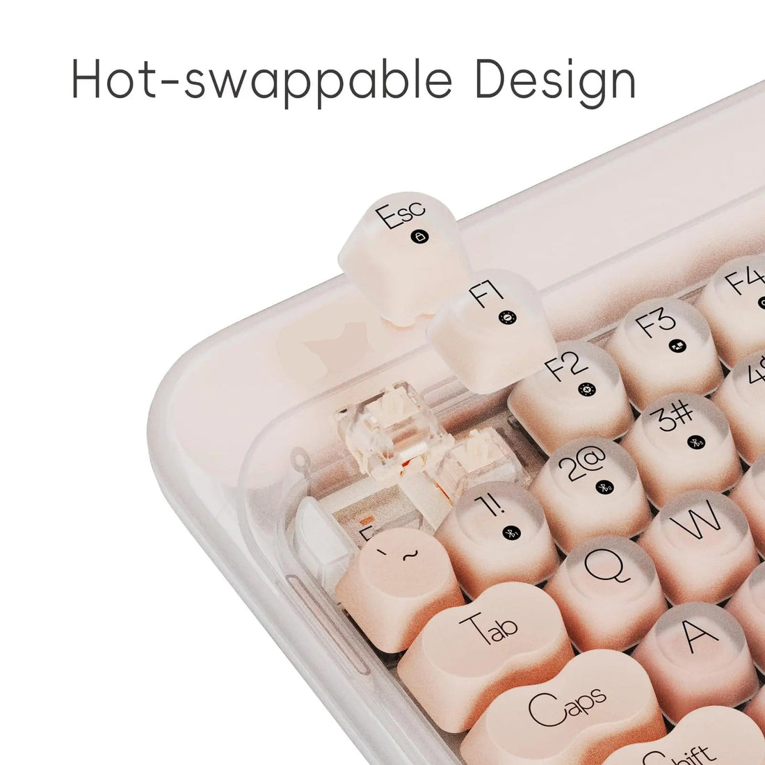 Mechanical OS/Pink Keyboards with Three Connection Types childrensterritory