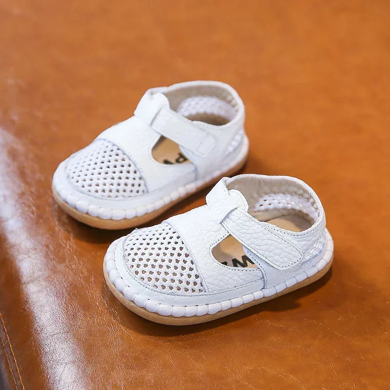 Anti-collision Baby Girls Boys Soft Bottom Leather Shoes childrensterritory
