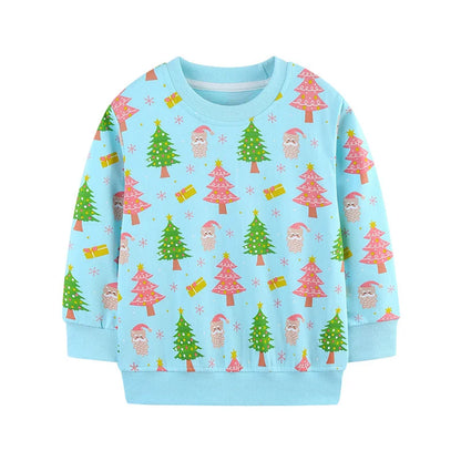 Cartoon Animal Print Long Sleeve Kids Boys Sweatshirts