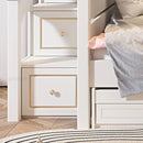 Beautiful Kids Bunk Beds with Large Storage Space and Guardrail