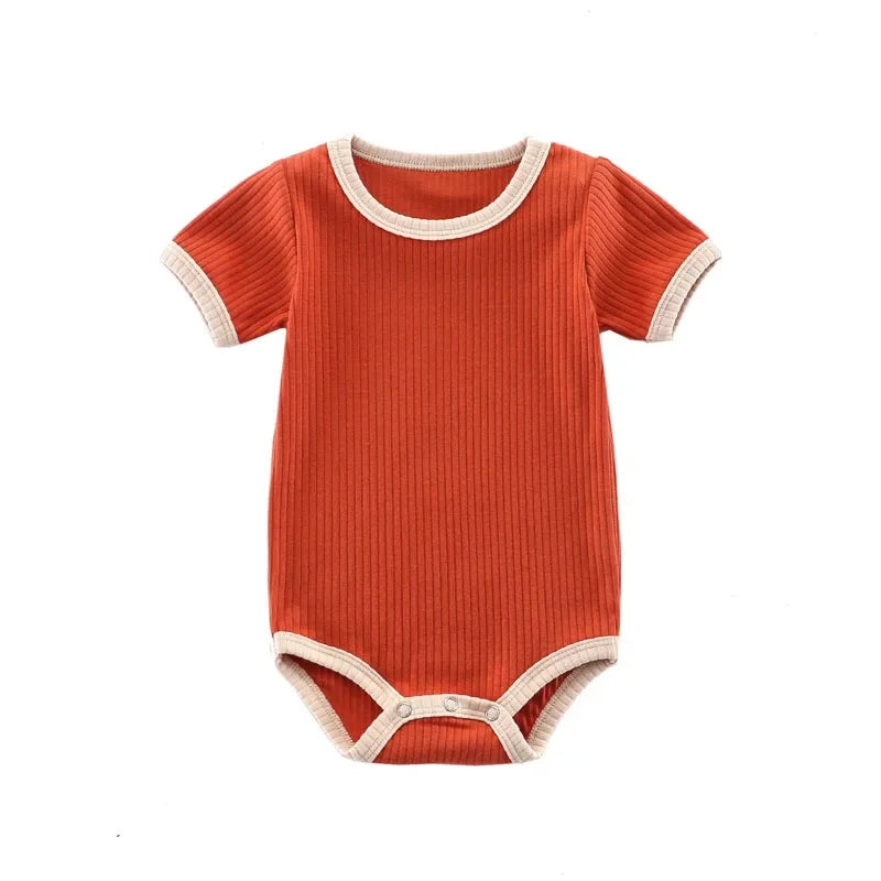 Short Sleeve Baby Unisex Cotton Romper