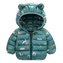 1-5Yrs Kids Boys Girls Dinosaur Print Hooded Jackets childrensterritory