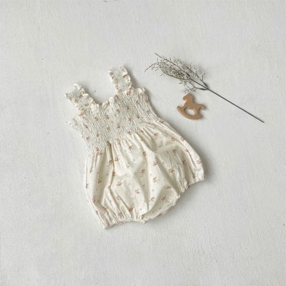 Baby Girl Pleated Romper for Summer
