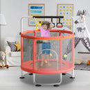 Adjustable Kids Trampoline with Basketball Hoop, Swing, Sandbag childrensterritory