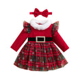 Baby Girls Christmas 2 Piece Dress & Bow Headband childrensterritory