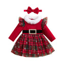Baby Girls Christmas 2 Piece Dress & Bow Headband childrensterritory