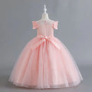 Luxury Sequins Design Long Bridesmaid Princess Dresses For Kids childrensterritory