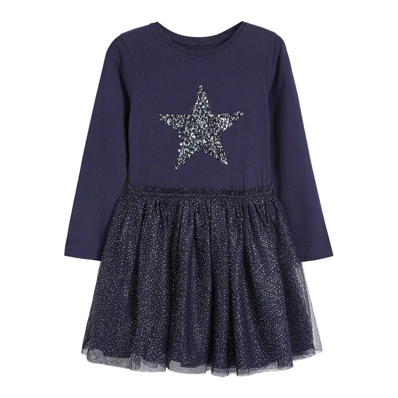 Long-Sleeved Printed Summer Dresses For Girls childrensterritory
