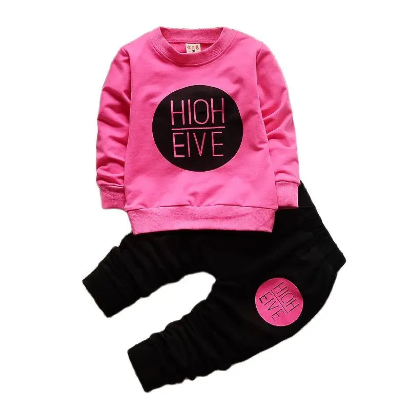 Baby Girls Cute Cartoon Print Sweatshirts + Pants Tracksuit Sets childrensterritory