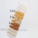 10 Pieces/Lot Flower Print Cotton Alloy Hair Clips Set childrensterritory