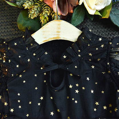 Kids Girls Starry Sequins Wedding Party Dresses