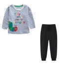 Kids Cartoon Animals and Letter Print 2 Piece Suit Sets childrensterritory
