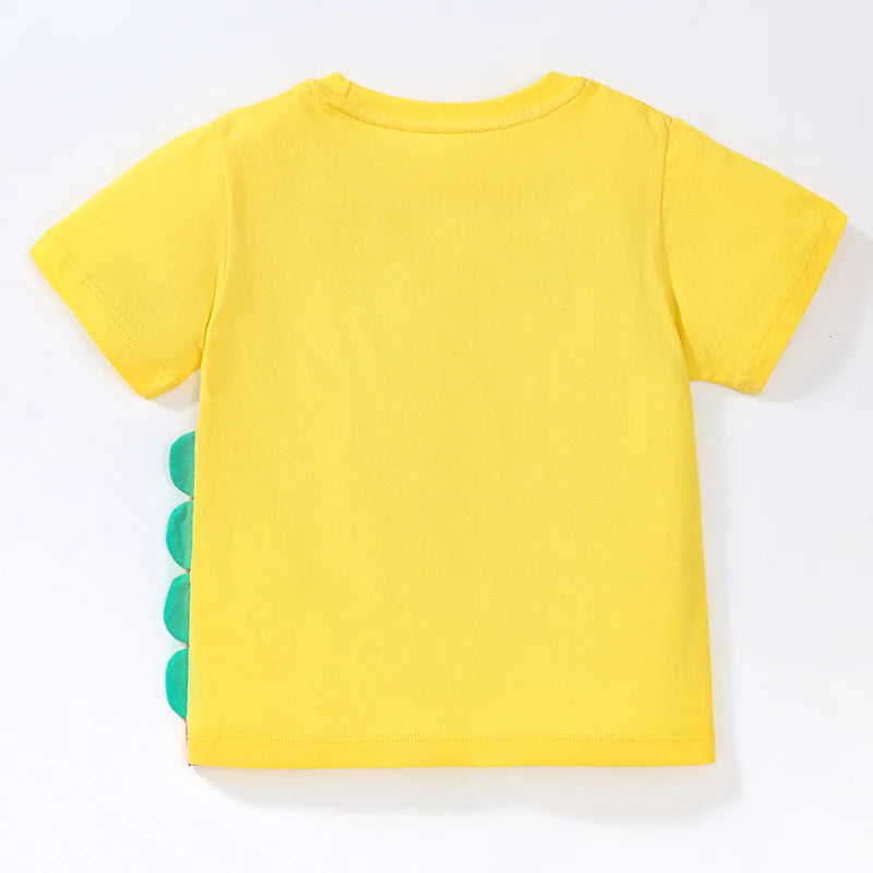 Kids Boys Stereoscopic Dinosaur Print Summer T-shirts childrensterritory