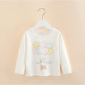 Long Sleeve Cartoon Print Cotton Kids Girls Tops childrensterritory