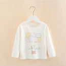 Long Sleeve Cartoon Print Cotton Kids Girls Tops childrensterritory