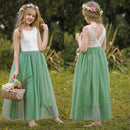 Kids Girls Lace Design Long Mesh Princess Dresses childrensterritory