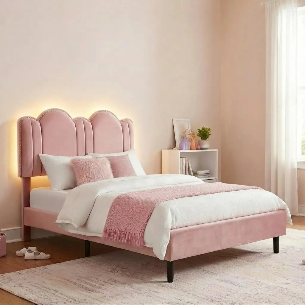 Kids Secure &amp; Cozy Full-Size Corner Bed Frame childrensterritory
