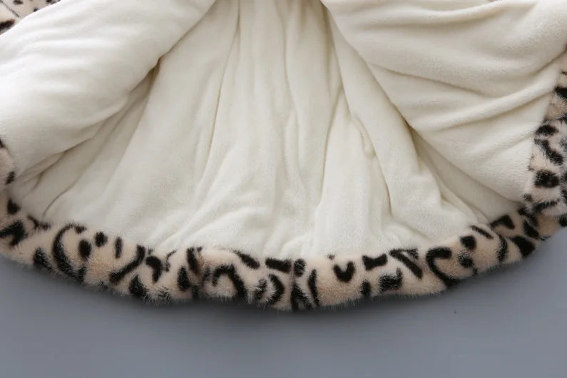 Girls’ Long-Sleeve Stylish Fur Winter Coat