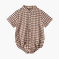 Kids Boys Girls Plaid Matching Summer Clothing Sets childrensterritory