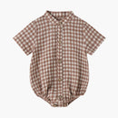 Kids Boys Girls Plaid Matching Summer Clothing Sets childrensterritory