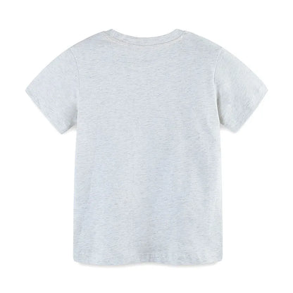 Cartoon Animals Print Summer Cotton Tees for Little Boys childrensterritory