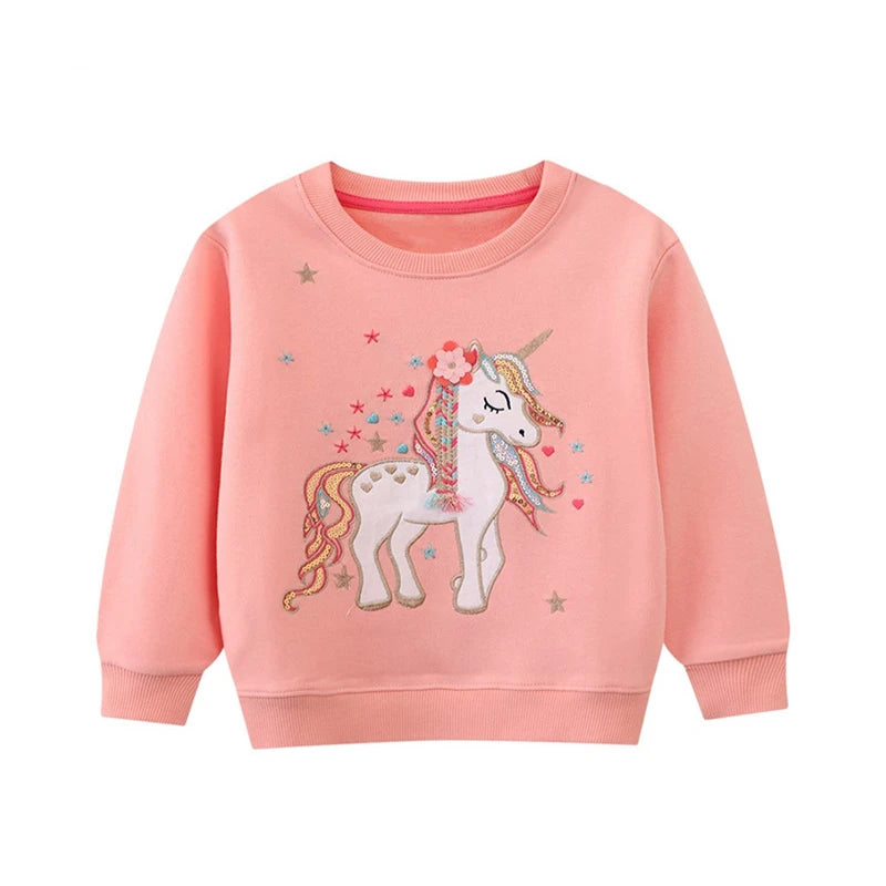 Kids' Long-Sleeved Animal Print Winter Sweatshirts