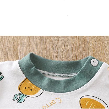 Kids Cartoon Print Long Sleeves Autumn Clothing Set childrensterritory