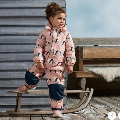 -30 One-piece Waterproof Toddler Ski Suit with Wool Clip childrensterritory