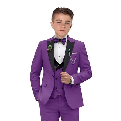 Kids Boys 4 Piece Formal Blazer Suits Set childrensterritory